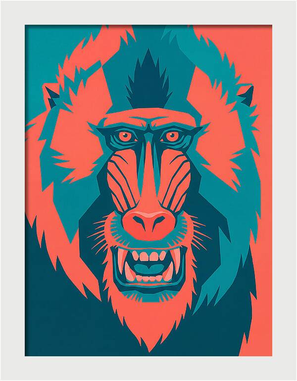Baboon In Bold Colors