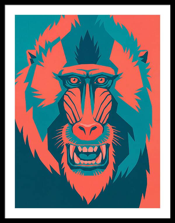 Baboon In Bold Colors