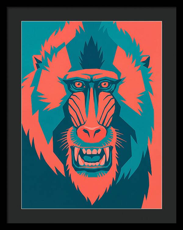 Baboon In Bold Colors