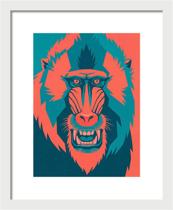 Baboon In Bold Colors