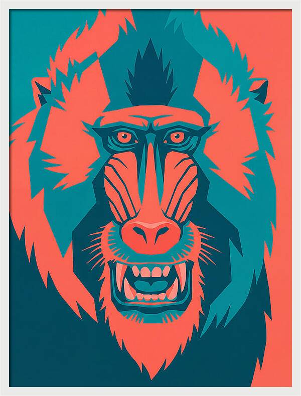 Baboon In Bold Colors