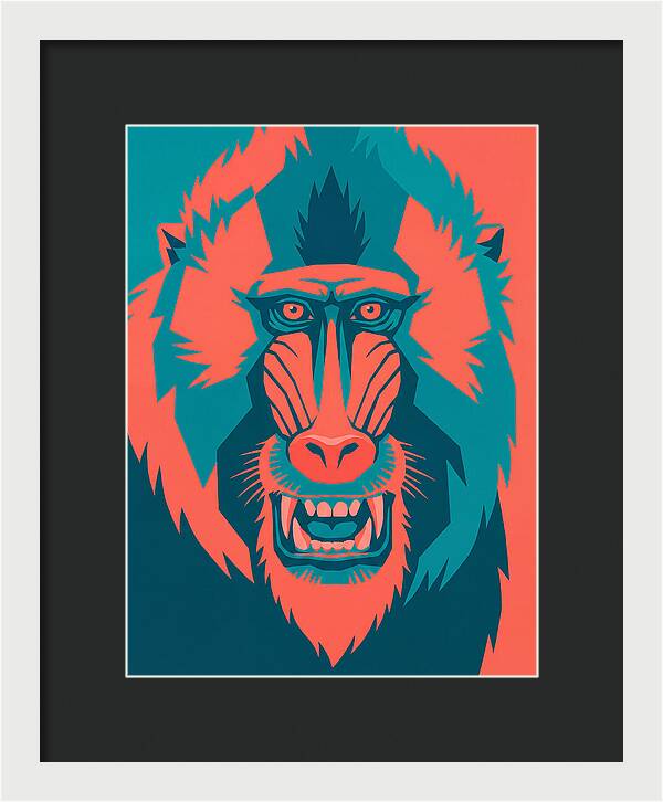 Baboon In Bold Colors
