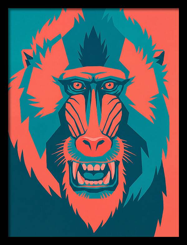 Baboon In Bold Colors