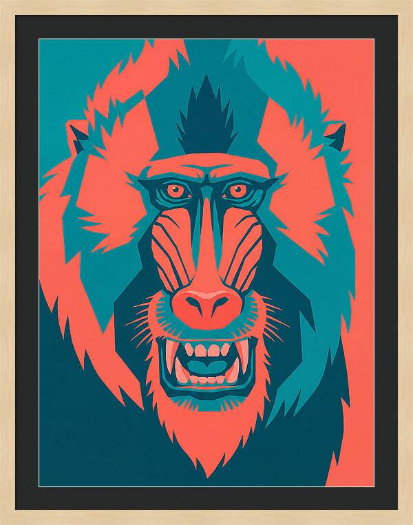 Baboon In Bold Colors