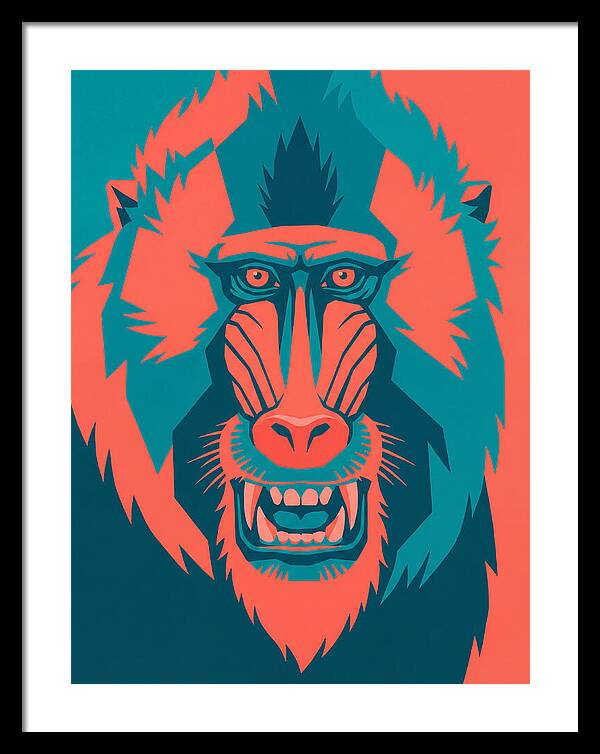Baboon In Bold Colors