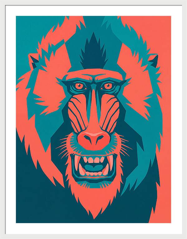 Baboon In Bold Colors