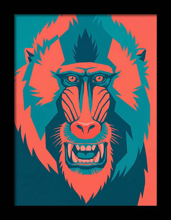 Baboon In Bold Colors