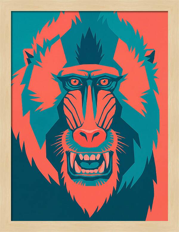 Baboon In Bold Colors