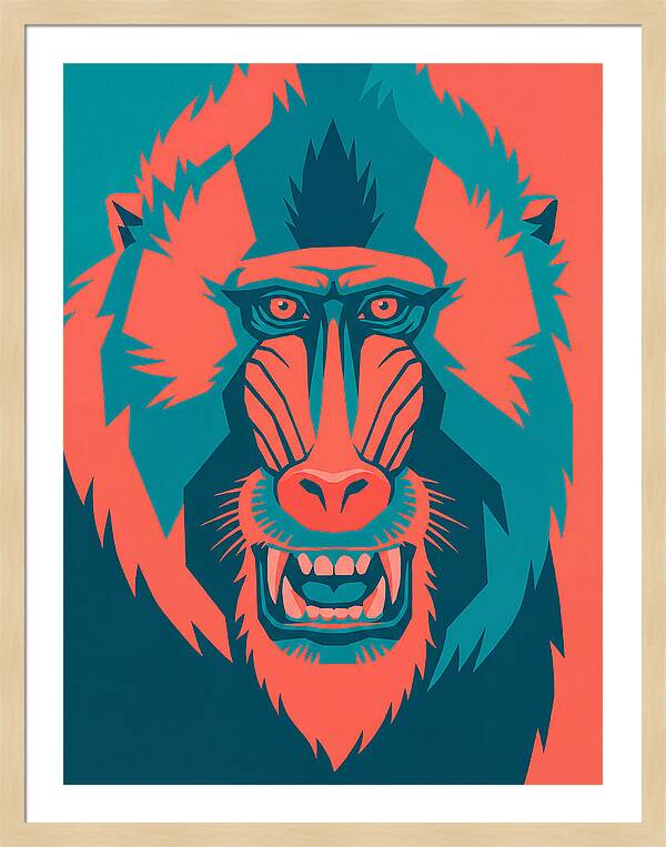 Baboon In Bold Colors