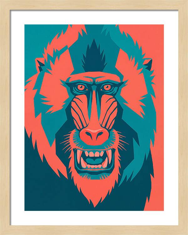 Baboon In Bold Colors