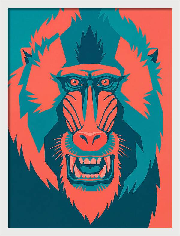 Baboon In Bold Colors