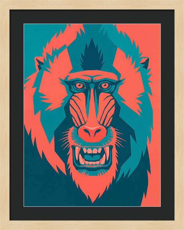 Baboon In Bold Colors