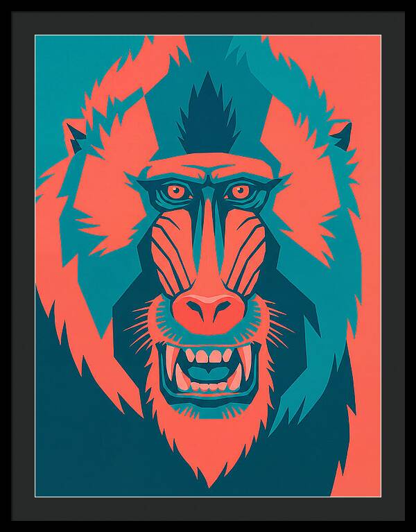 Baboon In Bold Colors
