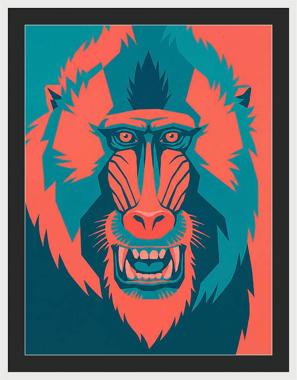 Baboon In Bold Colors