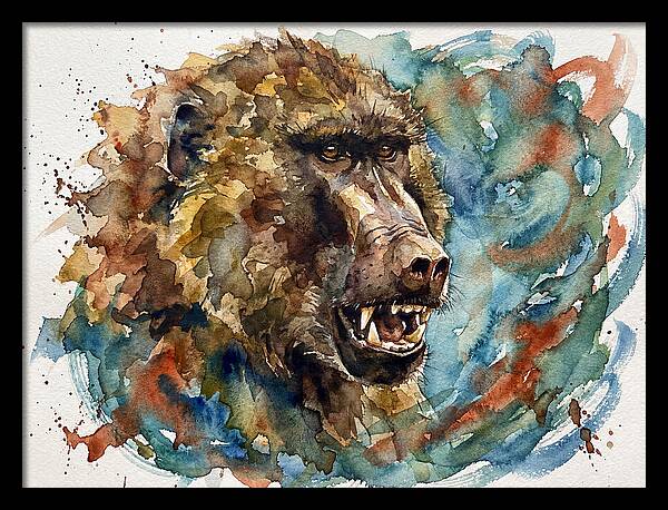 Baboon In Watercolor Splendor