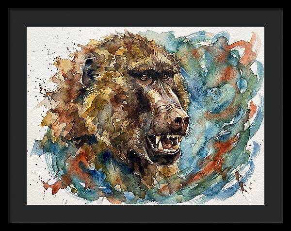 Baboon In Watercolor Splendor