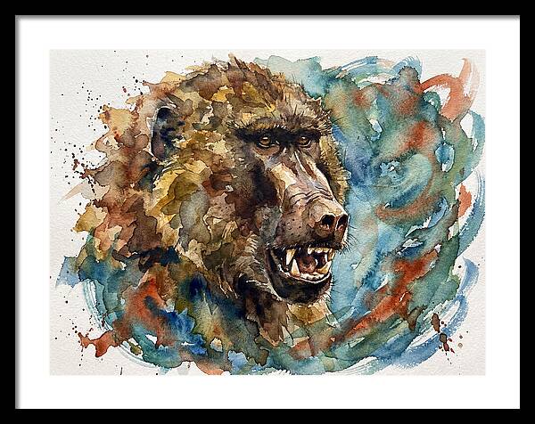 Baboon In Watercolor Splendor