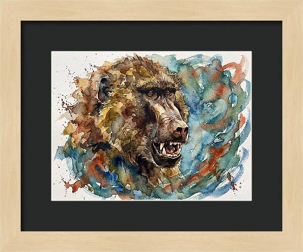 Baboon In Watercolor Splendor