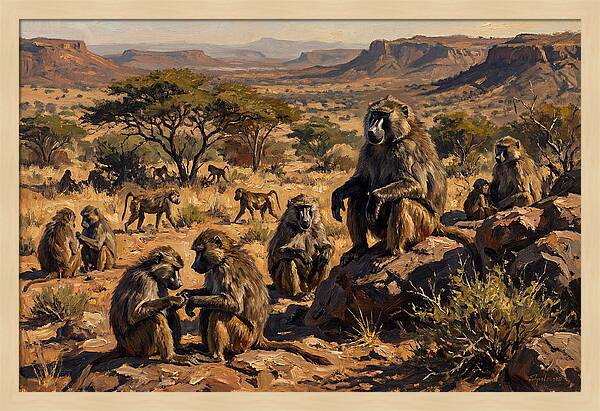 Baboon Troop Social Interaction
