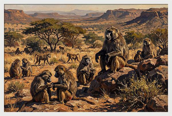 Baboon Troop Social Interaction