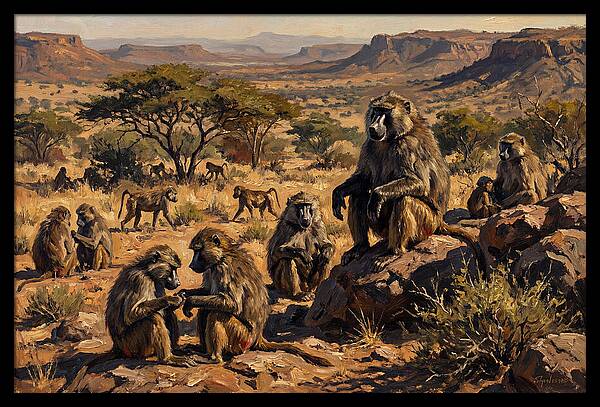 Baboon Troop Social Interaction