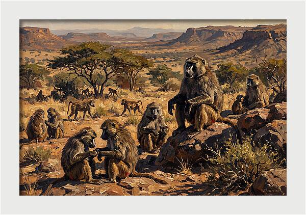 Baboon Troop Social Interaction
