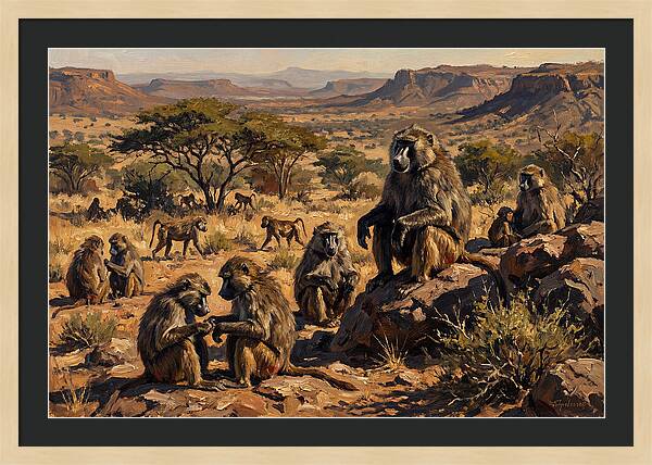 Baboon Troop Social Interaction