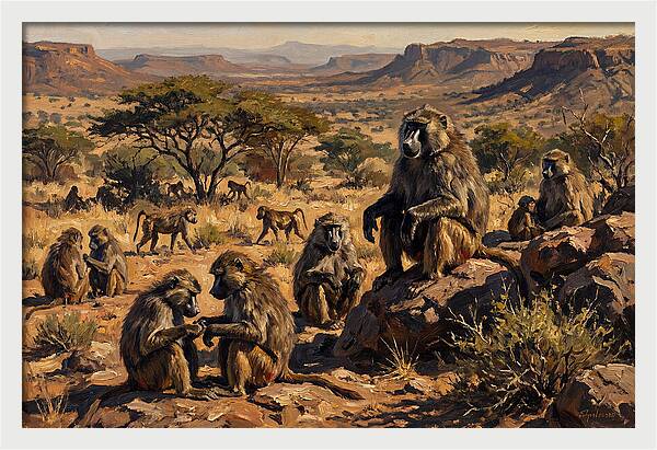 Baboon Troop Social Interaction