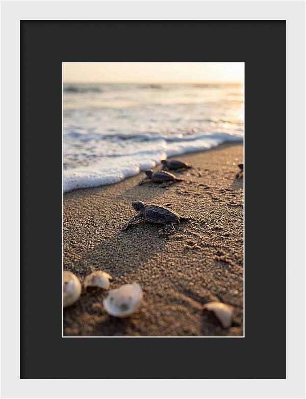 Baby Sea Turtles Journeying To Freedom