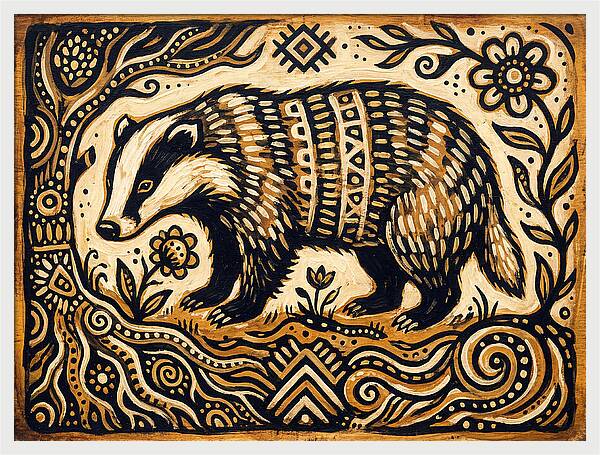Badger Folk Art
