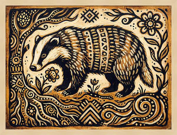 Badger Folk Art