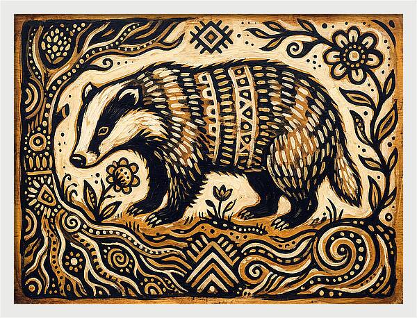 Badger Folk Art