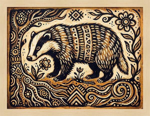 Badger Folk Art