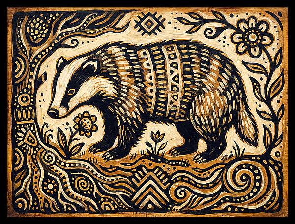 Badger Folk Art