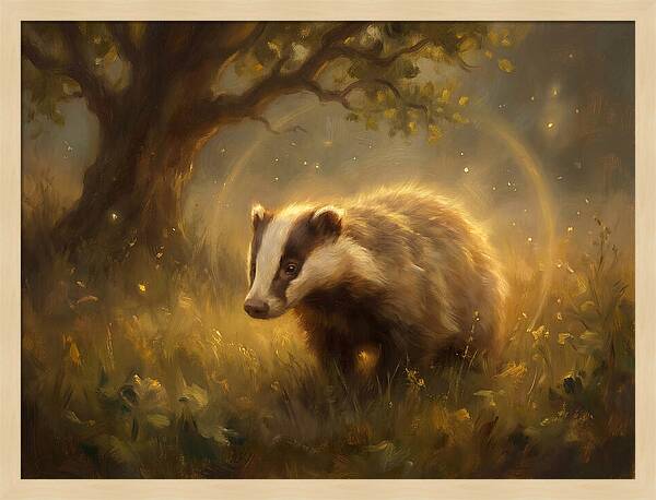 Badger In Nature