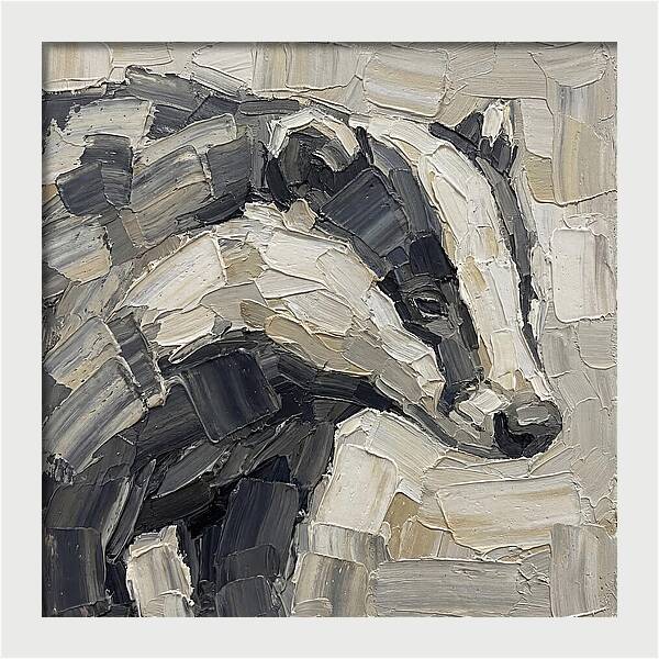 Badger In Palette Knife Style