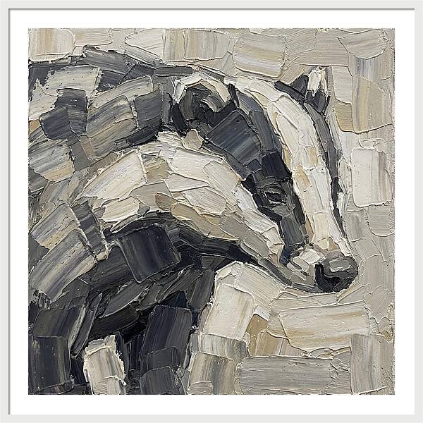 Badger In Palette Knife Style