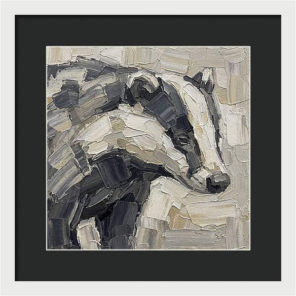 Badger In Palette Knife Style