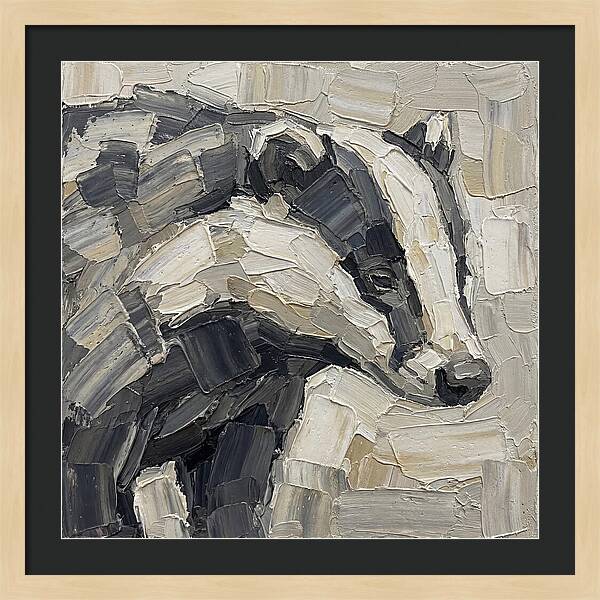 Badger In Palette Knife Style