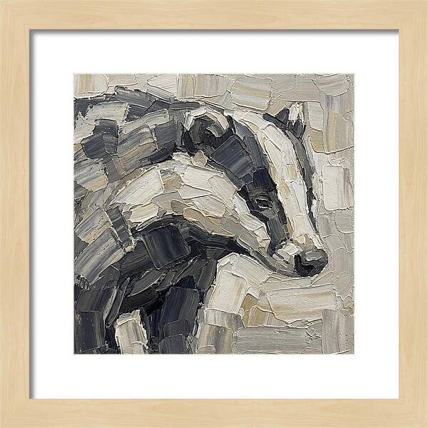 Badger In Palette Knife Style