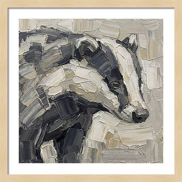 Badger In Palette Knife Style