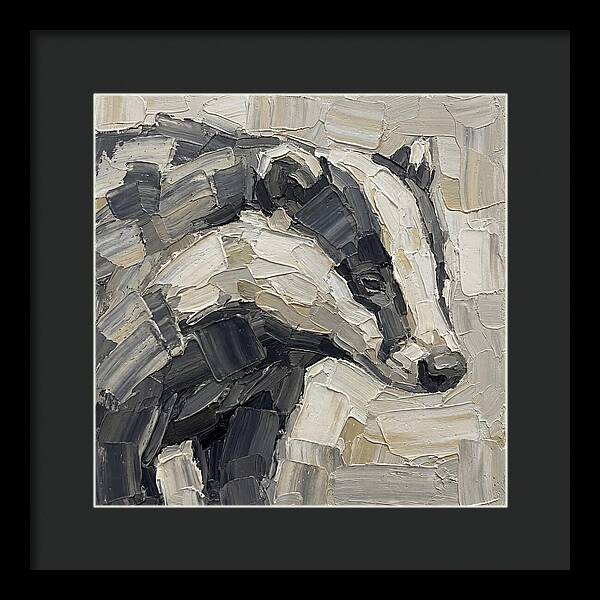 Badger In Palette Knife Style