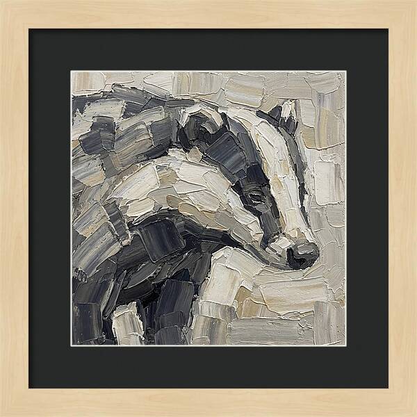 Badger In Palette Knife Style