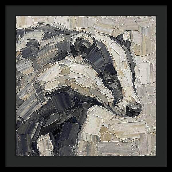 Badger In Palette Knife Style