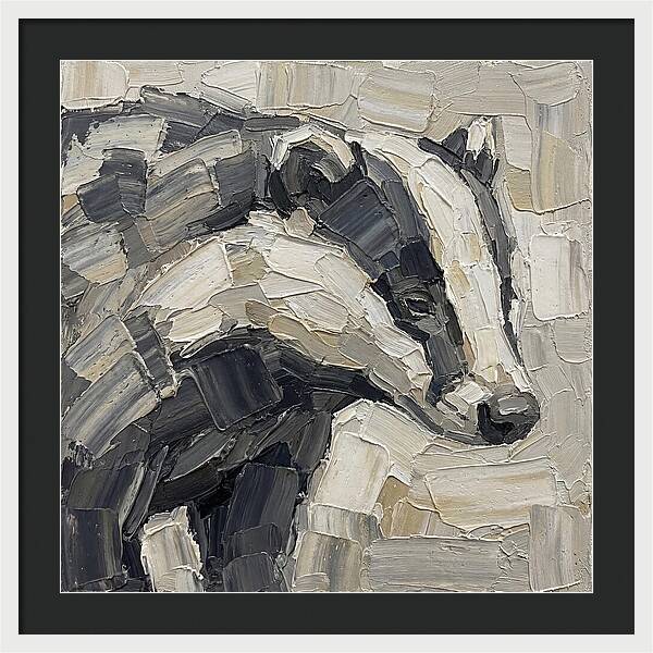 Badger In Palette Knife Style