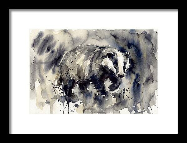 Badger In Watercolor Splendor