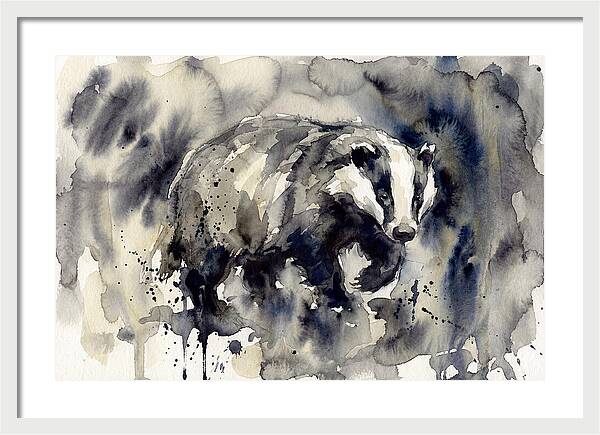 Badger In Watercolor Splendor