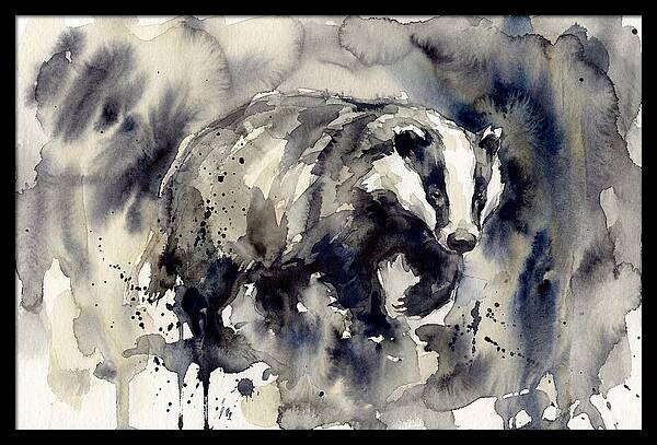Badger In Watercolor Splendor