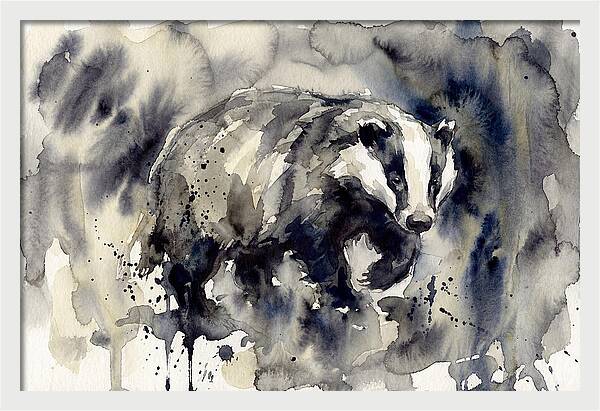 Badger In Watercolor Splendor