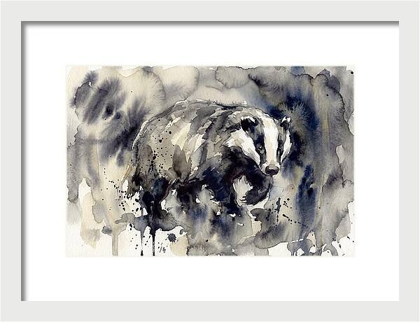 Badger In Watercolor Splendor